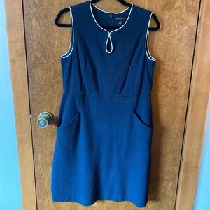 Navy blue sleeveless dress
